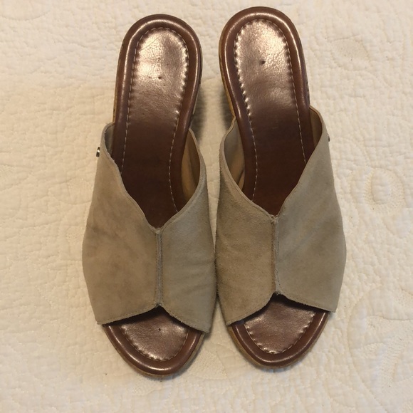 Beige wedge sandals size 8.5 - Picture 4 of 8